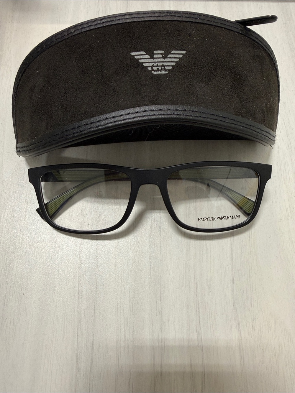 Emporio Armani EA3147 Black Rectangular Optical Frames